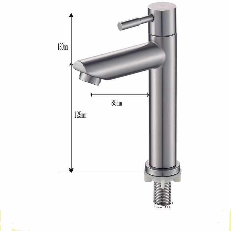 SUS304 Faucet Stainless Steel Lavatory Heavy Duty Faucet Tall Basin ...