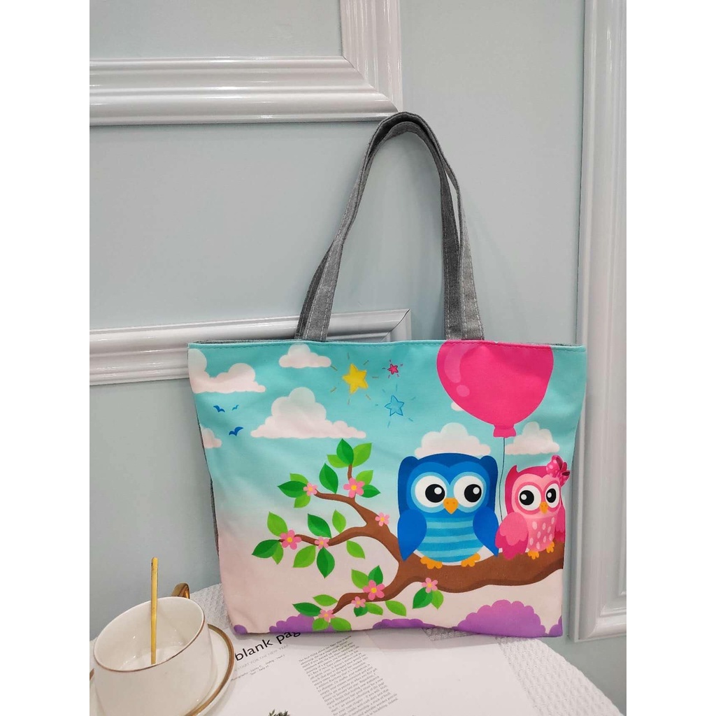 New Fashion Canvas Tote Bag Black White Canvas Shoulder Bag Simple With