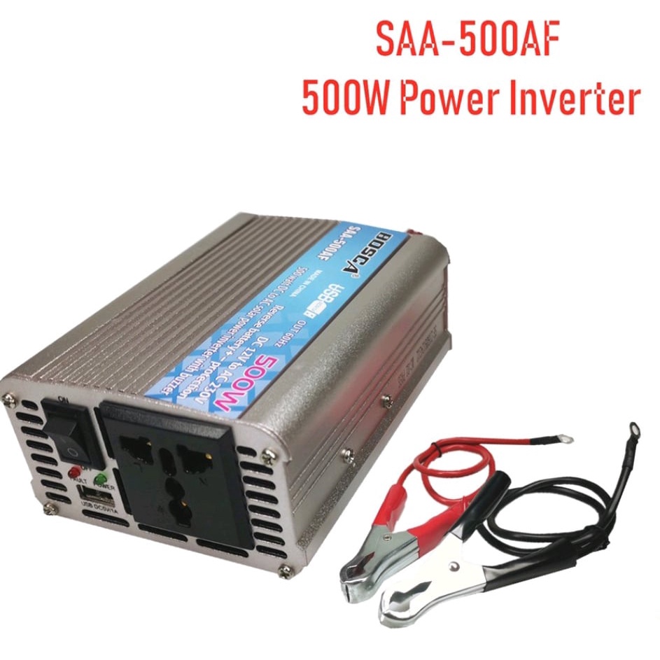 BOSCA 500W 12V DC To 220-230V AC Car Solar Power Inverter SAA-500AF ...