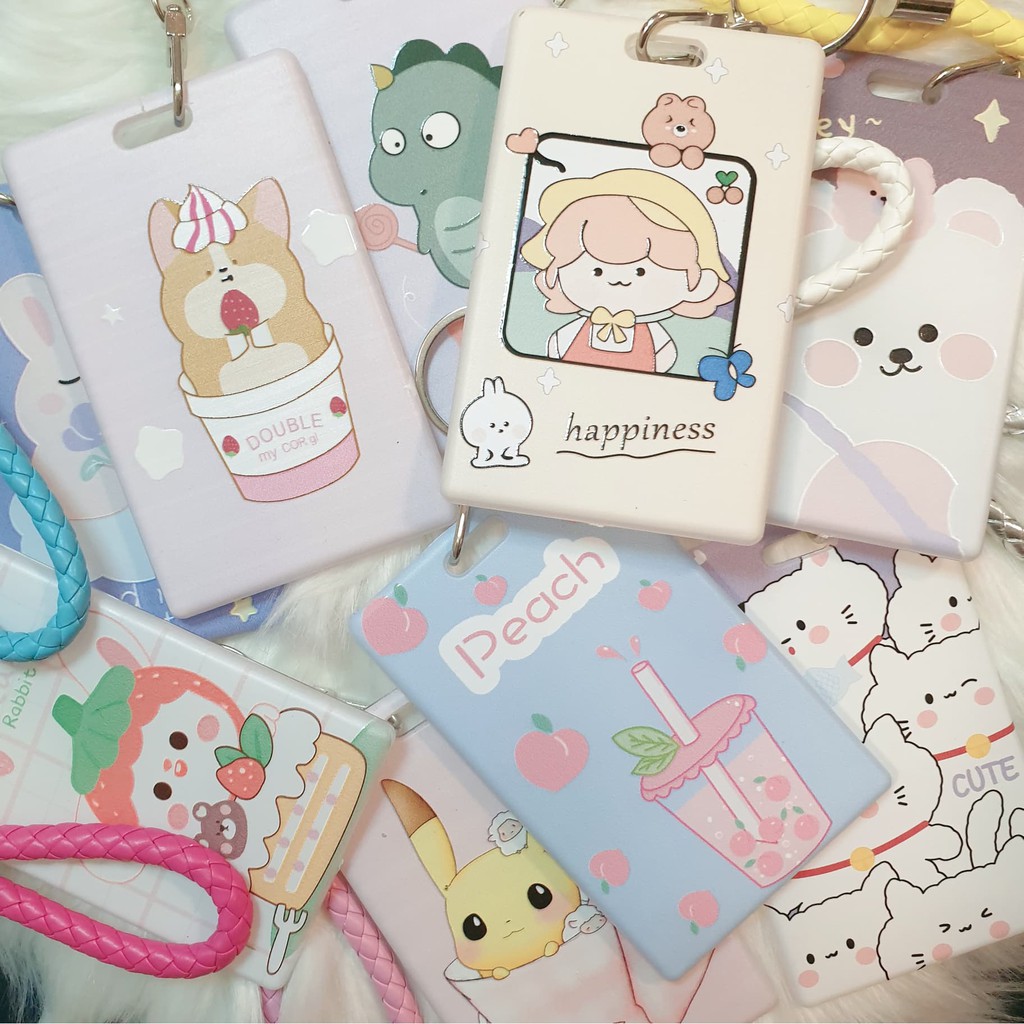 Key Card Holder Cartoon Pattern Keychain Strap TypeB | Shopee Philippines