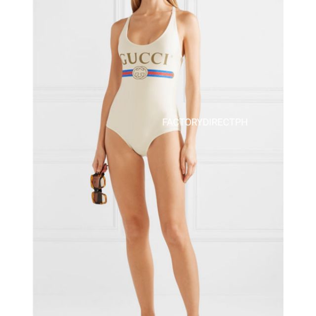 Gucci one piece 2025 swimsuit white