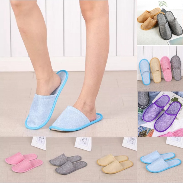 1Pair Washable Disposable Home Slippers for Family, Spa, Guest Hotel ...