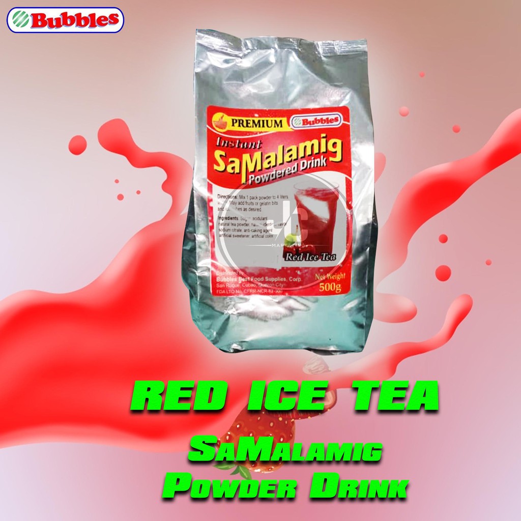 Bubbles Red Ice Tea Samalamig Powder Drinks Instant 500g | Shopee ...