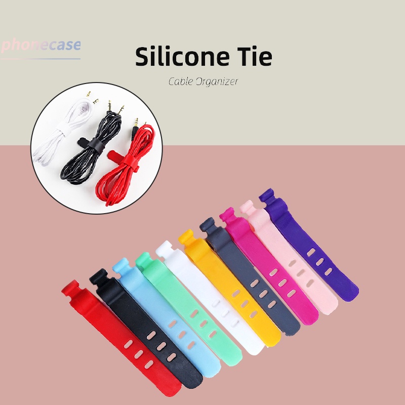 Solid Color Adjustable headphone wrapper Multipurpose 1pc Desktop phone ...