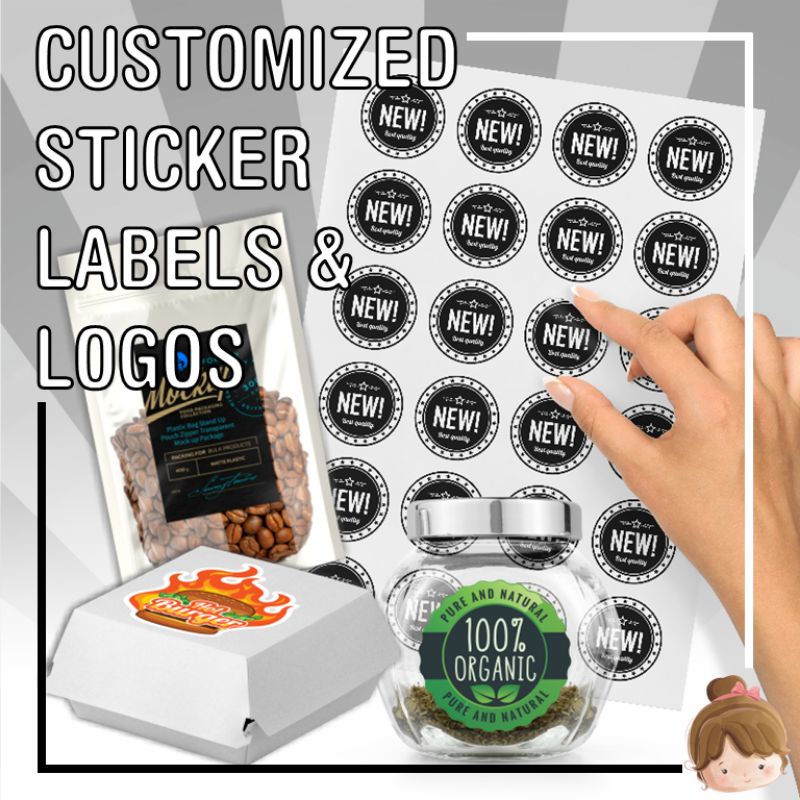 WATERPROOF Customized VINYL STICKER with Lamination for LOGO / LABEL ...