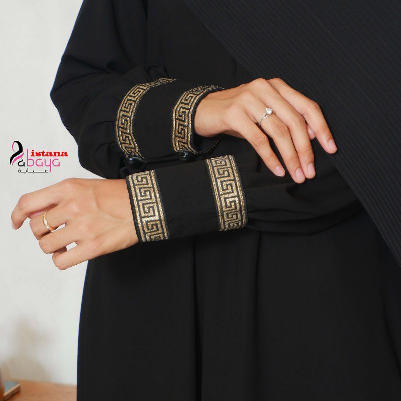 New desgin abaya umbrella Dress With Button Cuff Accent Combined With ...