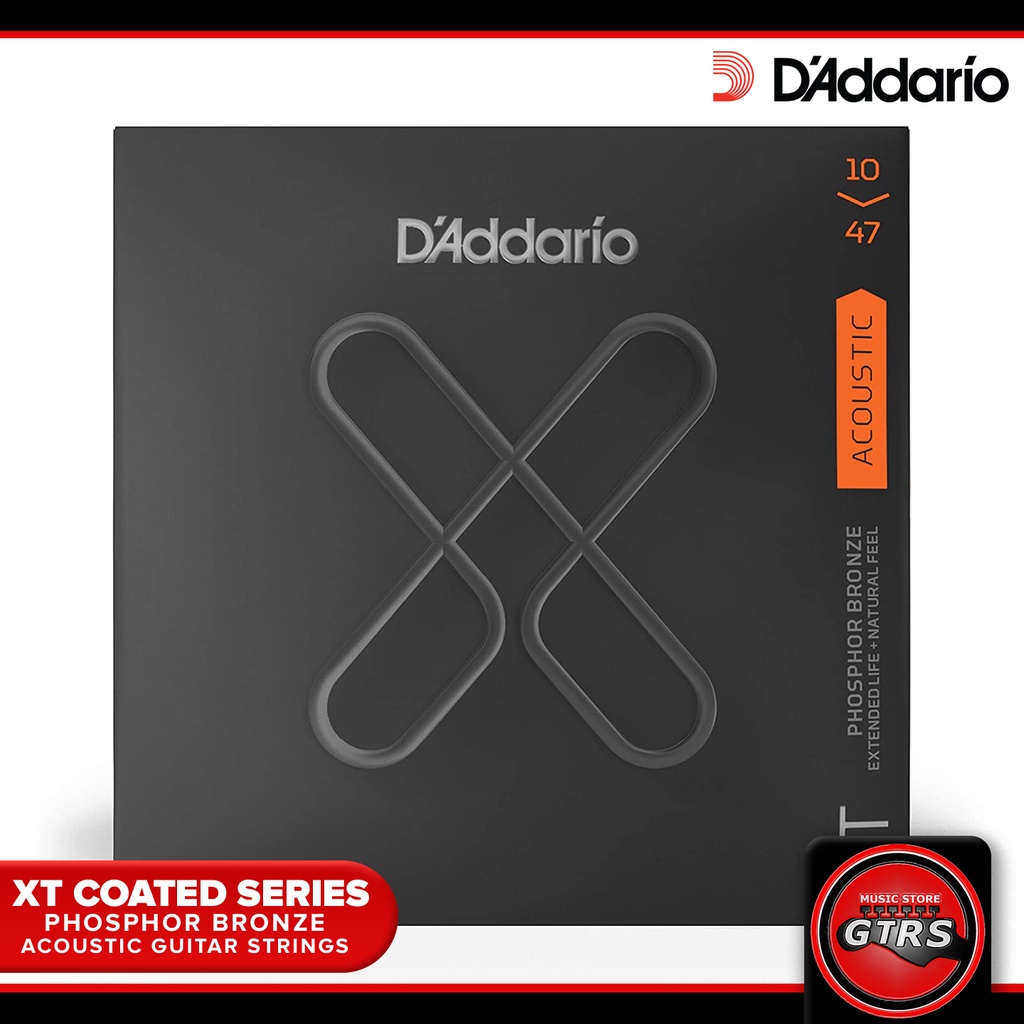 D'Addario XT Series Phosphor Bronze Coated Strings for Acoustic
