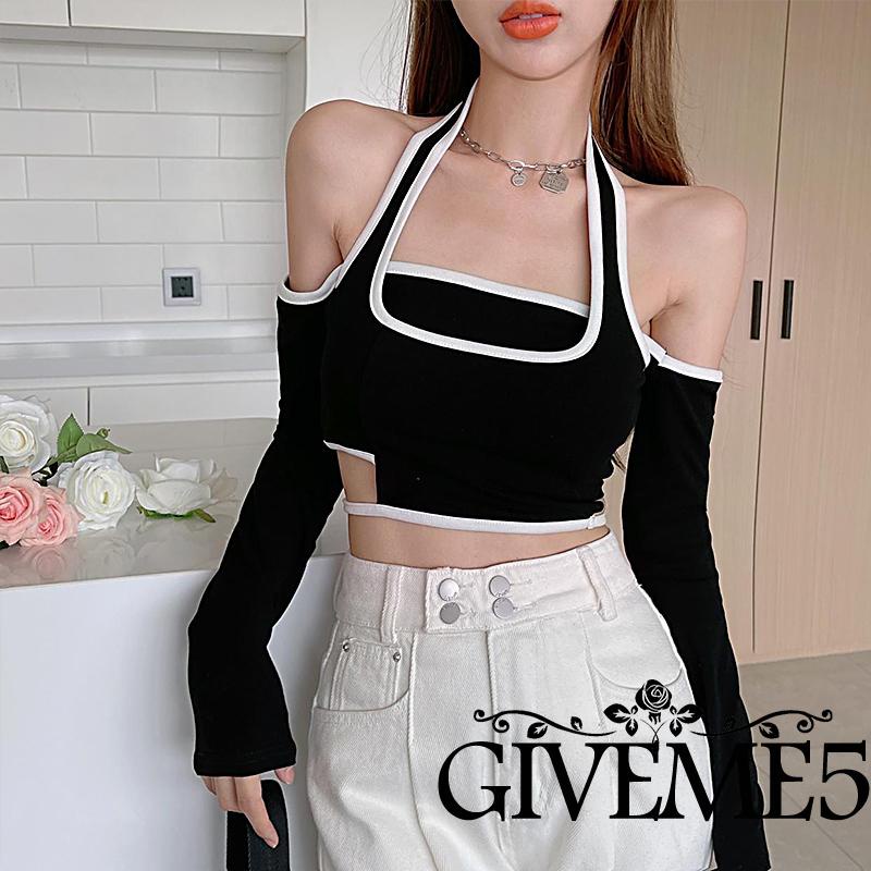 Off shoulder discount crop top shopee