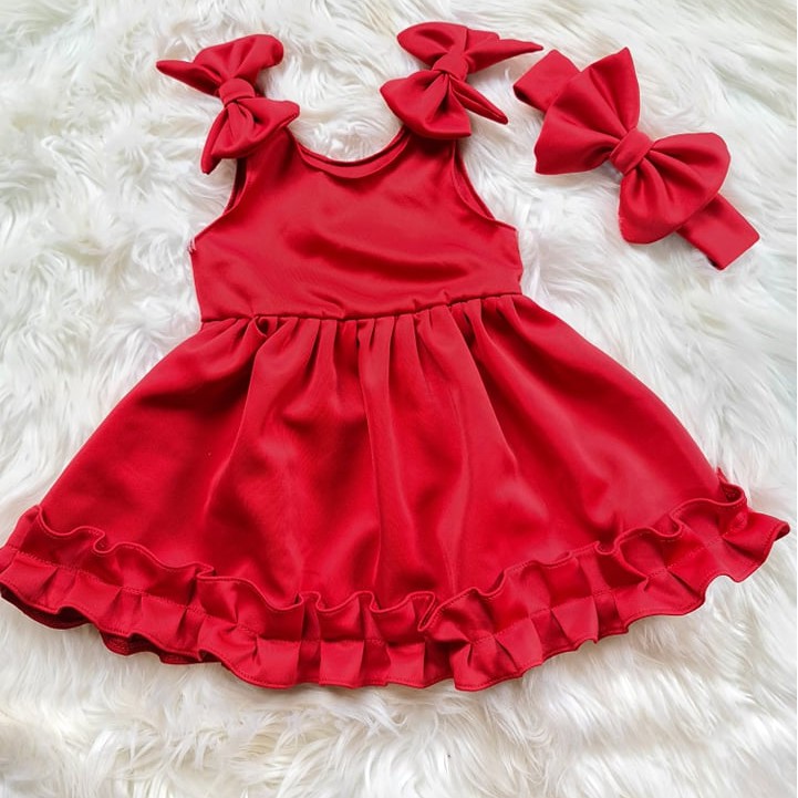 EFG Baby Girl OOTD Victoria Ribbon and Ruffled Dress | Shopee Philippines