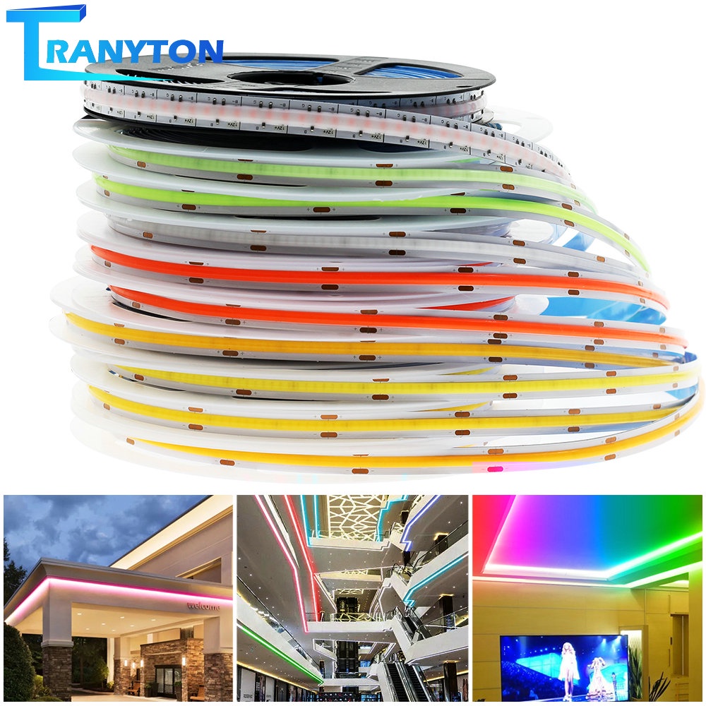 5m/roll COB LED Strip DC12V / 24V 480LEDs 840led/m 810led/m Flexible ...