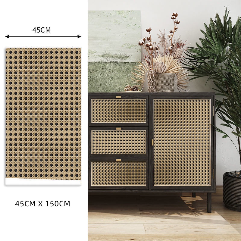 Rattan Wallpaper Cane Contact Paper Peel and Stick Wallpaper Hexagon ...