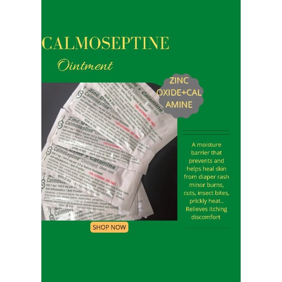 Zinc Oxide plus Calamine Ointment Calmoseptine 3.5g Sachet x1 Shopee Philippines