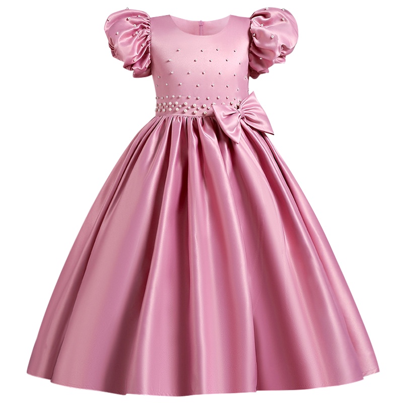 Old Rose Dress Formal Girl Pageant Dresses First Communion Dress Kids 