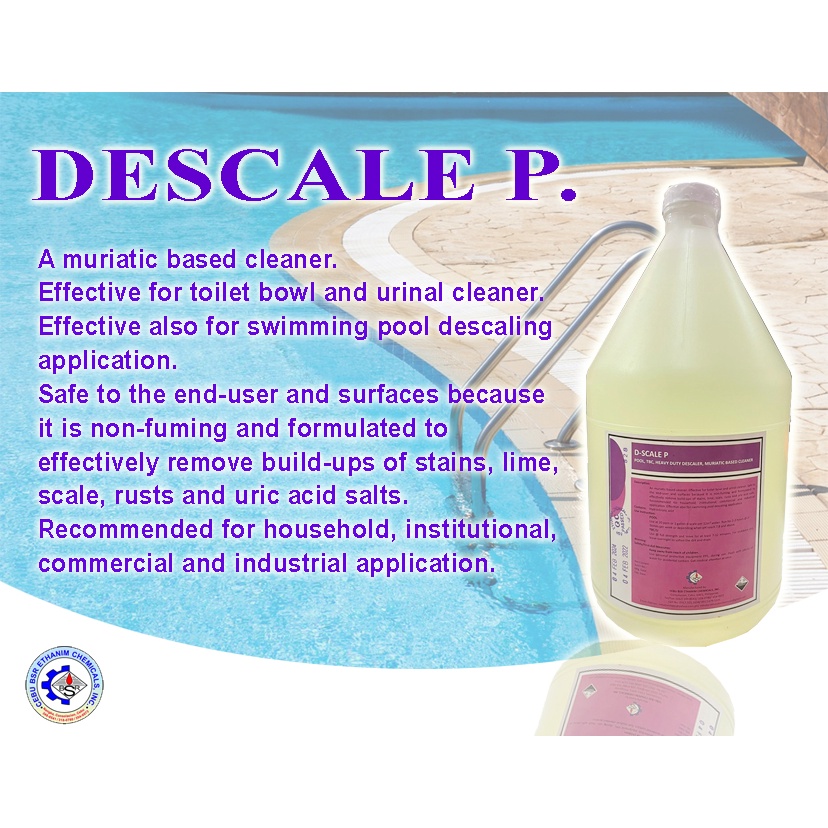 DESCALE P POOL, TBC, HEAVY DUTY DESCALER, MURIATIC BASED CLEANER