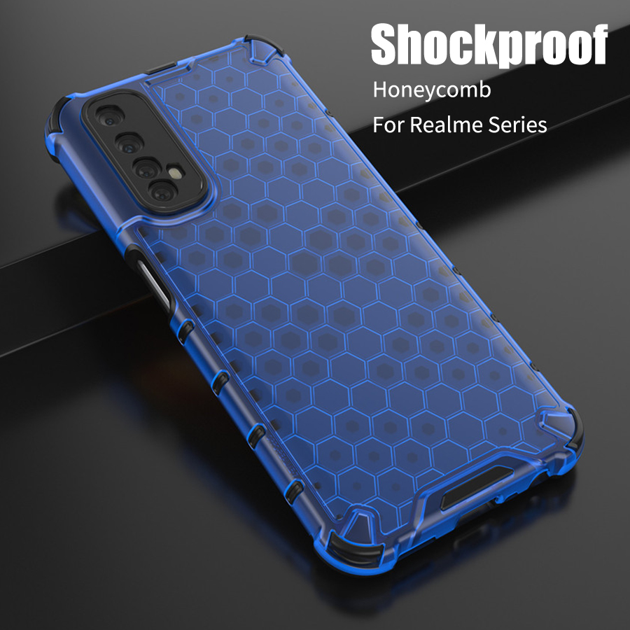 For Oppo Realme C15 C20 C21 C30 C33 C35 GT Pro Neo3 Narzo 50 50A 50i 70  Pro 5G 4G Honeycomb Texture Shockproof Phone Case Cover