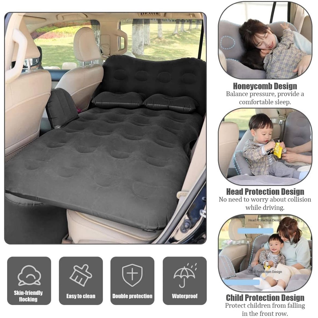 Car Air Mattress for Back Seat Thickened Inflatable Camping Bed with Two Air Pillow Shopee Philippines