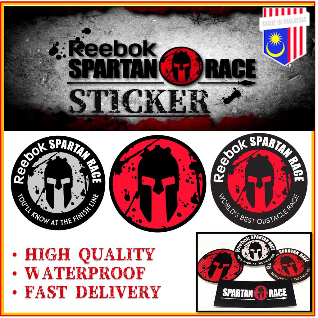 Spartan Race Sticker (outdoor, waterproof) Reebok | Shopee Philippines