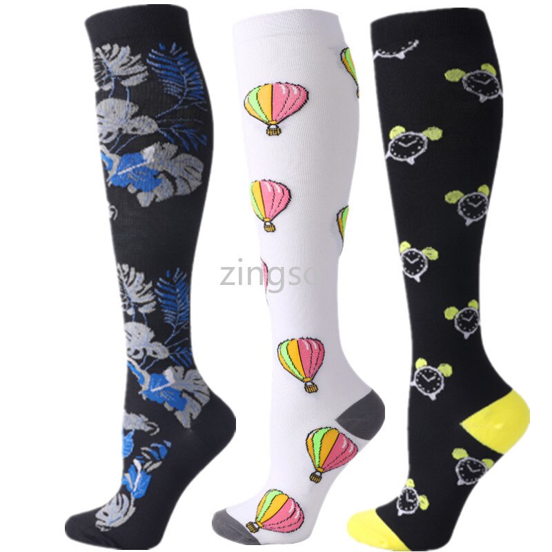 Compression Socks Men Women Sports Running Socks Knee High 30 MmHg