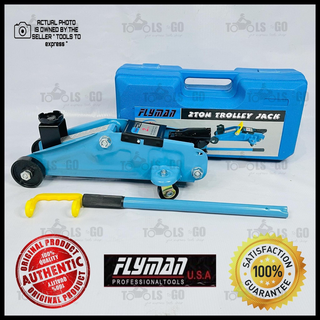 FLYMAN USA Floor Jack / Crocodile Jack / Trolly Jack 2 Tons Capacity gMm Shopee Philippines