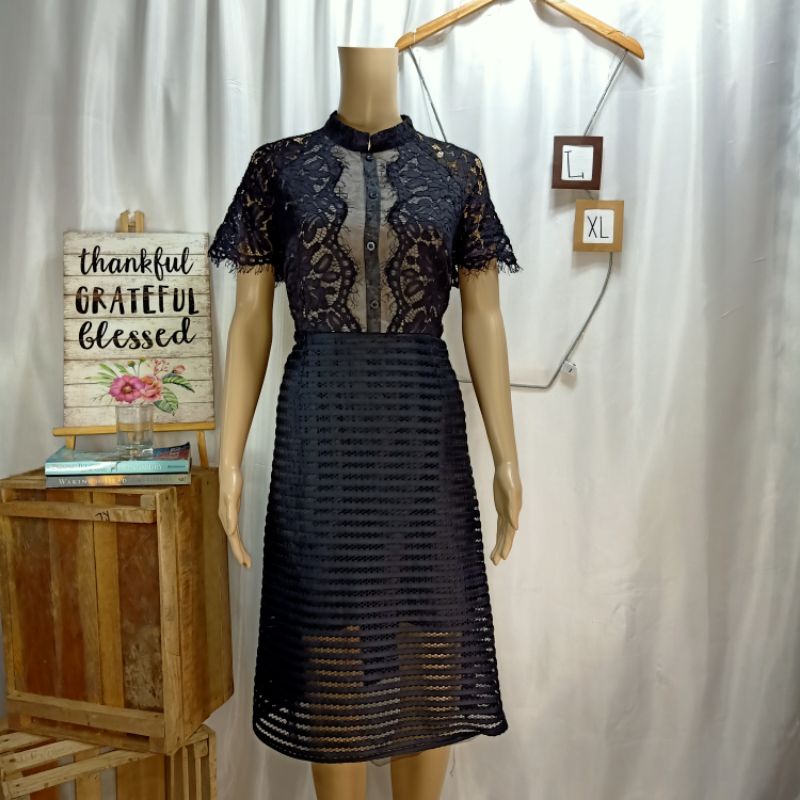 Casual Black Lace Dress | Shopee Philippines