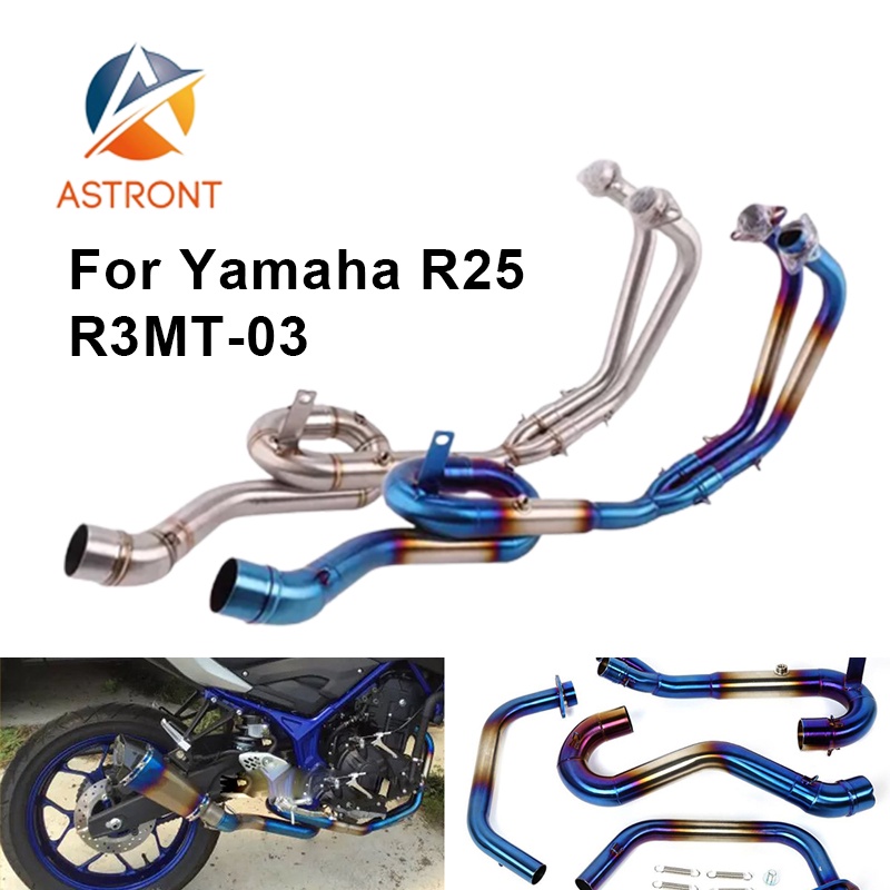 For Yamaha Yzf R3 R25 Mt03 Motorcycle Exhaust Full Systems Front Middle