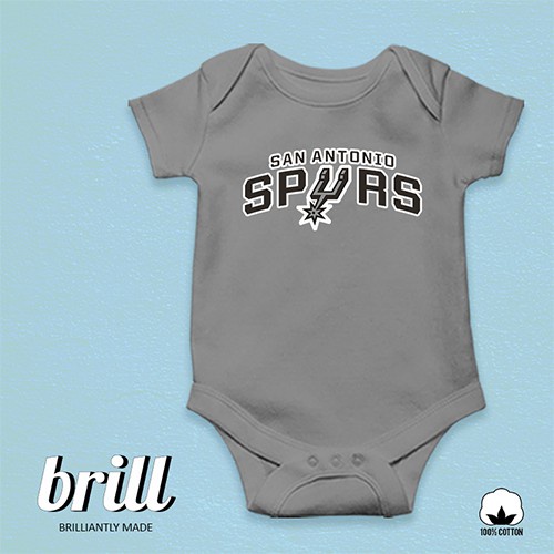 Personalized Customized Monthly Milestone Baby ONESIE NBA SPURS
