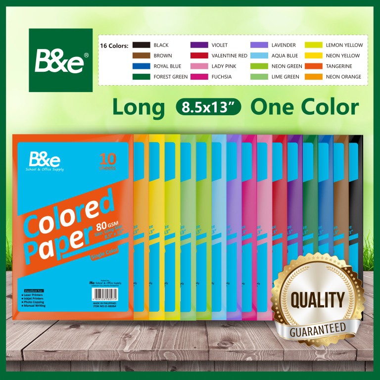 Bnesos Stationary School Supplies B&e Colored Paper Long One Color ...