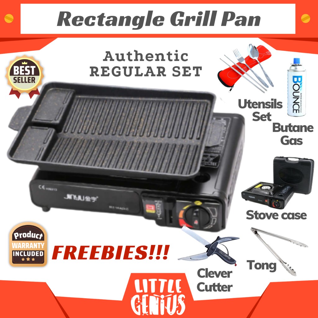 On Sale Korean Samgyupsal Authentic Regular Set L Korean Bbq L Rectangle Grill Pan Wbutane 9934