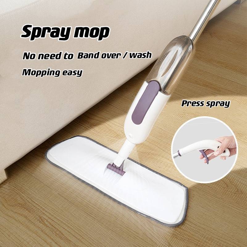 Floor Mop Spray Mop 360 Degree Spin Head Flat Floor Cleaner Household ...