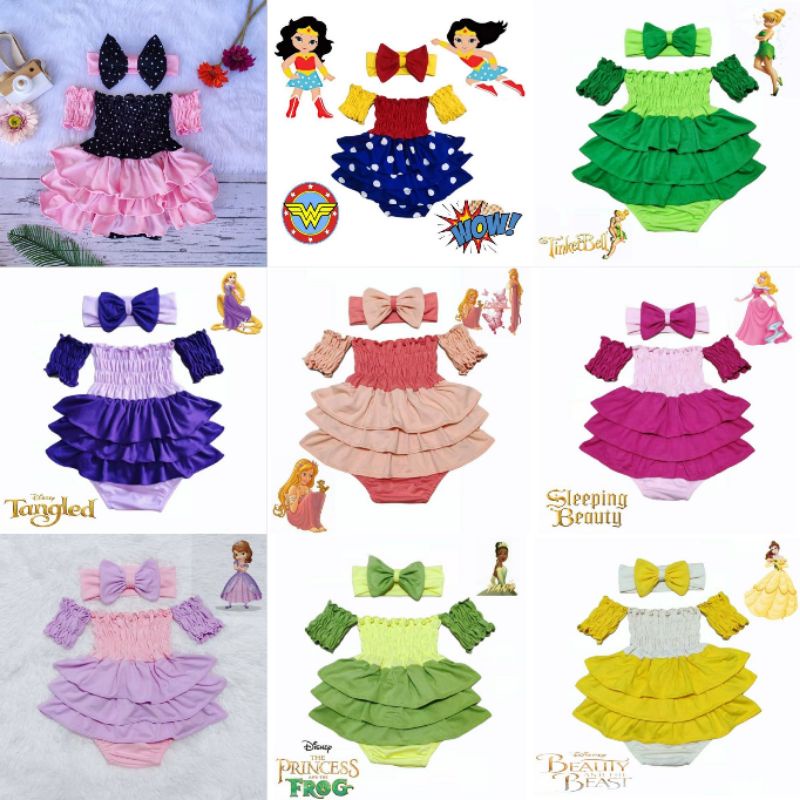 3-18M Disney Princess Inspired Rompre Dress for Babies Tinkerbell Sofia ...