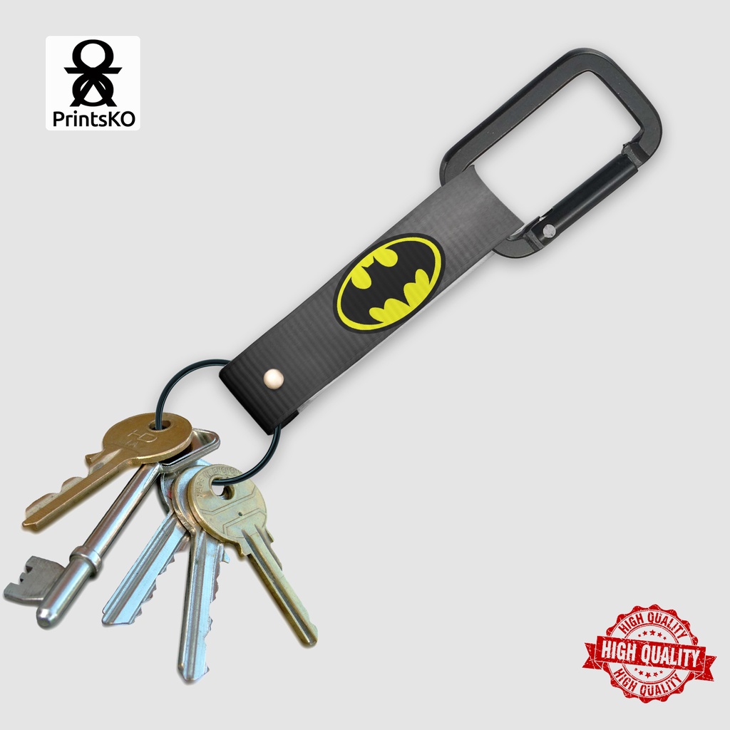 High Quality Carabiner Keychain with Batman - Design | Shopee Philippines