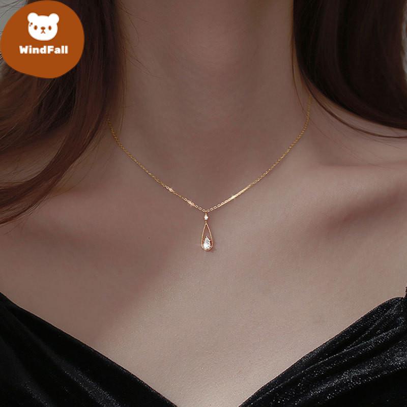 Vintage Gothic Heart Crown Angel Wings Pendant Necklaces For Women Fashion Exquisite Love Shape Clavicle Chain Choker Jewelry Fashion Jewelry