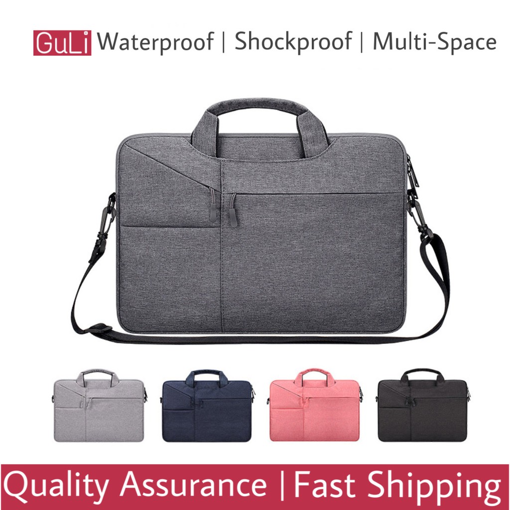 Laptop bag Waterproof and shockproof multi layer storage shoulder strap suitable for 13.3 14.1 15.6 inch laptop Shopee Philippines