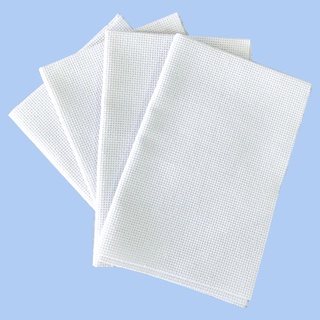 Aida Cloth < Fabric for Cross Stitch Embroidery > 14cts /11cts ; white/off  white/light blue/black