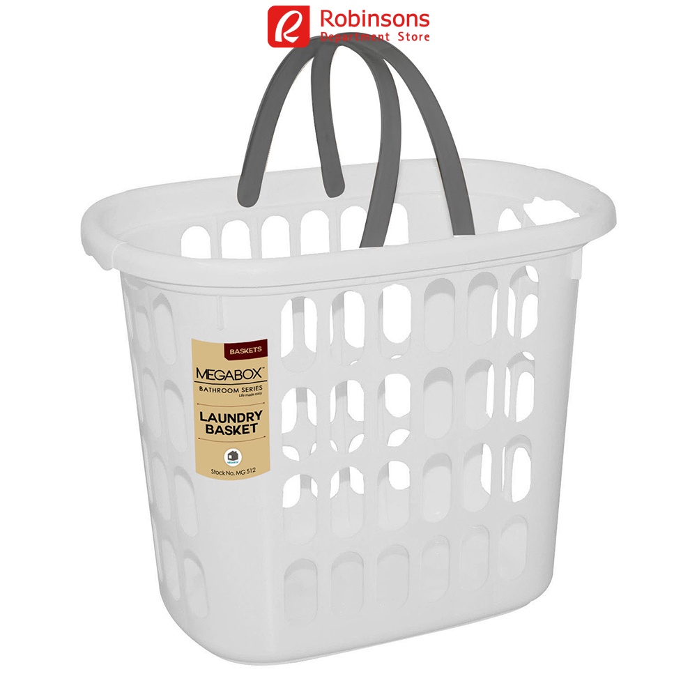 Megabox 33L Laundry Basket with Handle (White) Shopee Philippines