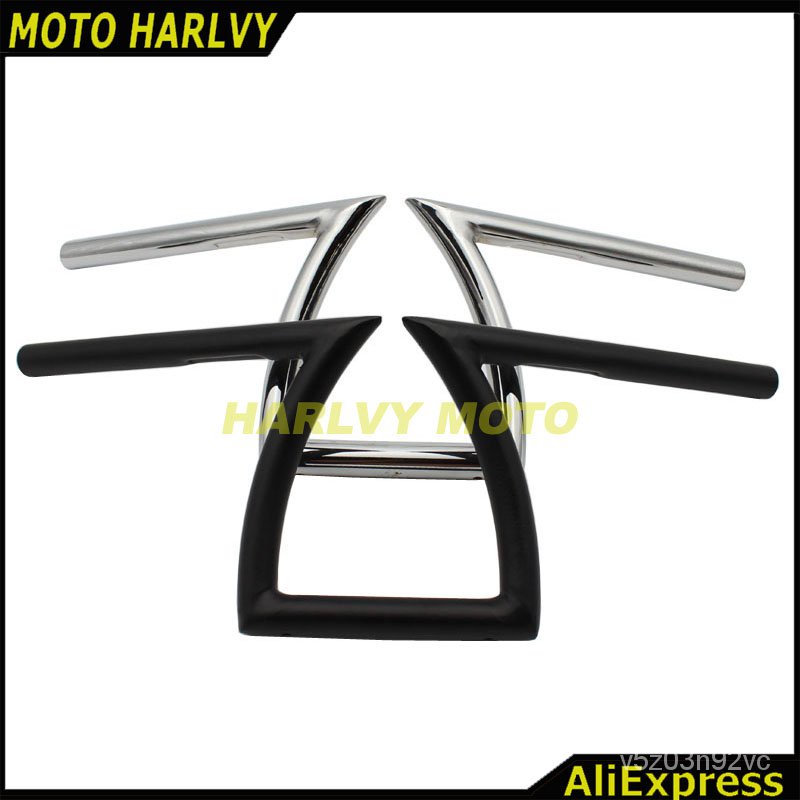 Featured Black Drag 1" 25mm Z Bars Pullback Handlebars For CB GS XS KZ