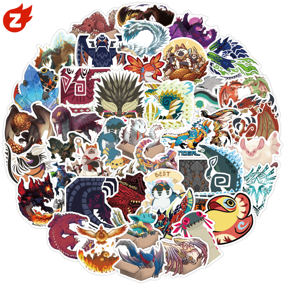 Monster Hunter ~ 50Pcs/set Game Waterproof Graffiti Stickers | Shopee ...