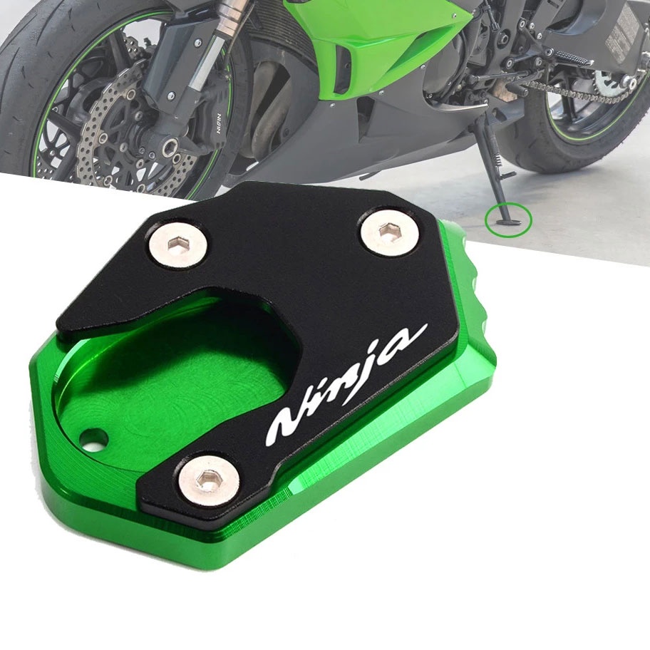 For Kawasaki NINJA 650 300 1000 ER6F Z800 Z900 Z1000 ZX6R ZX10R Side Stand Enlarge Plate