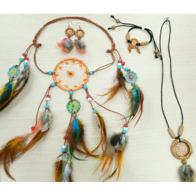 New dream catcher Bohemian accessories set terno Shopee Philippines