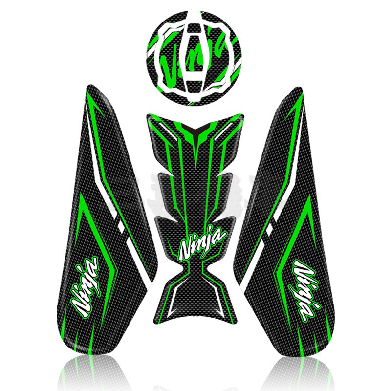 [Full Tank set ] Kawasaki Ninja 400 5D Carbon Fiber Fuel Tank Sticker ...