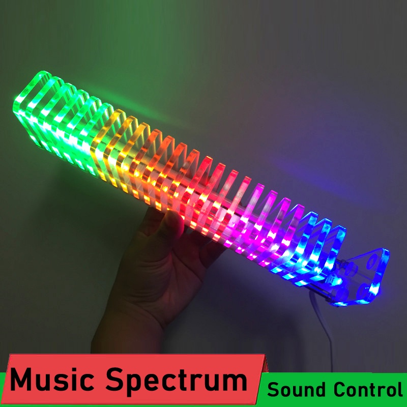Douk Audio AS3264 RGB Music Spectrum LED Display – Stereo Sound Level VU Meter Dot Matrix