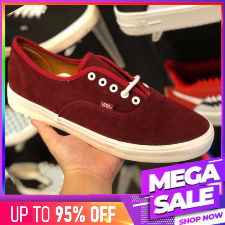 Vans on sale gamuza maroon