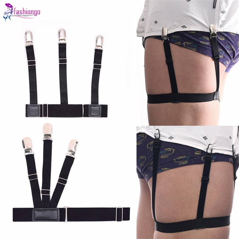 FA 2PCS 3 Straps Business Men Garter Belt Suspender Adjustable Elastic  Shirt Stay Tucked Clip | Shopee Philippines