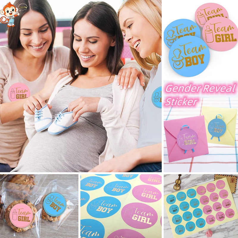 Gender Reveal StickerGameTeam Boy and Team Girl Gender Revealing Candy ...