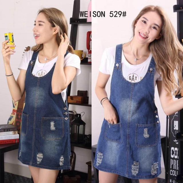 women denim jumper dress（7 Product） | Shopee Philippines