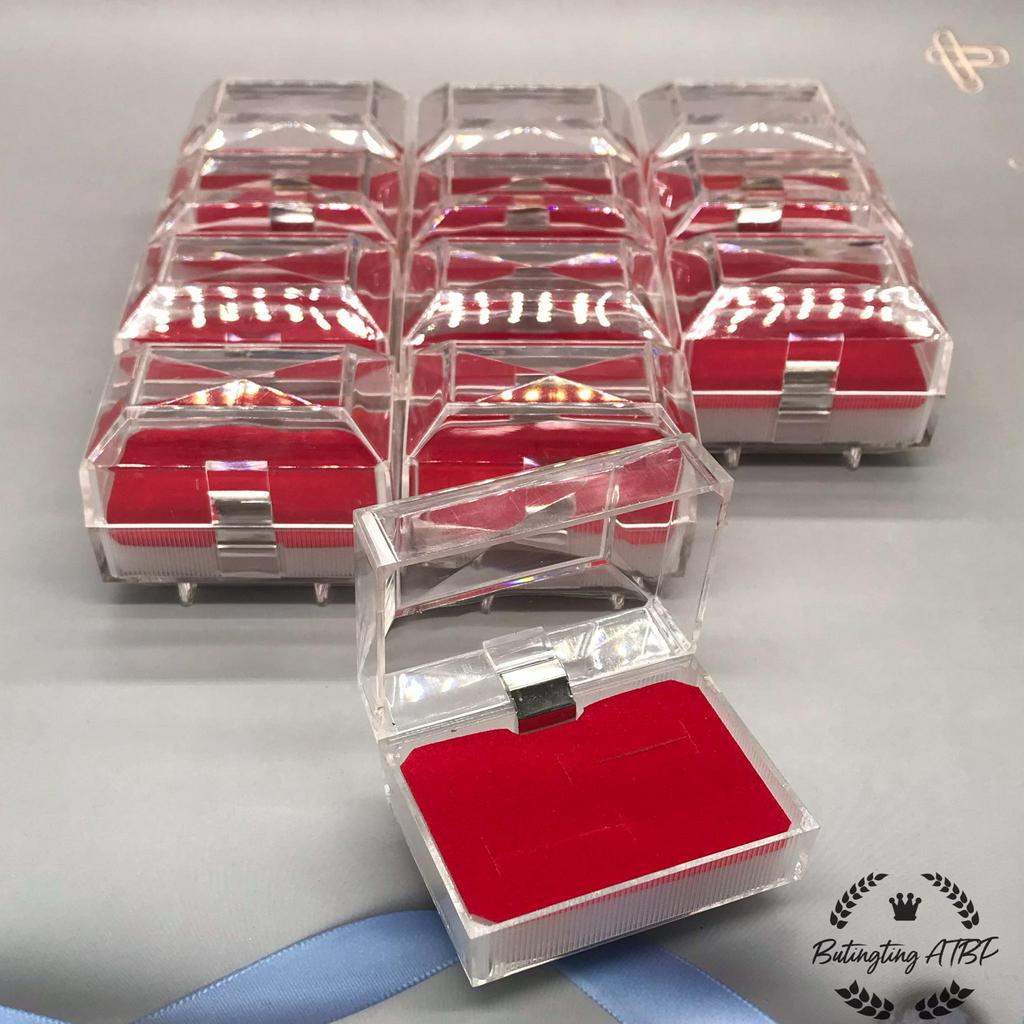 Acrylic couple rings box with foam 12pcs | Shopee Philippines