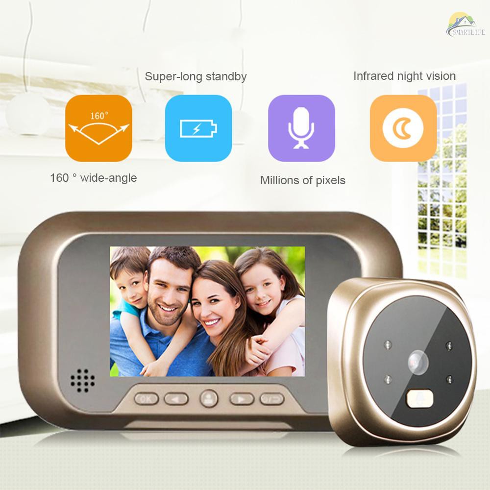 3.0'' Digital Door Viewer Smart LCD Digital Peephole Door Camera Viewer ...