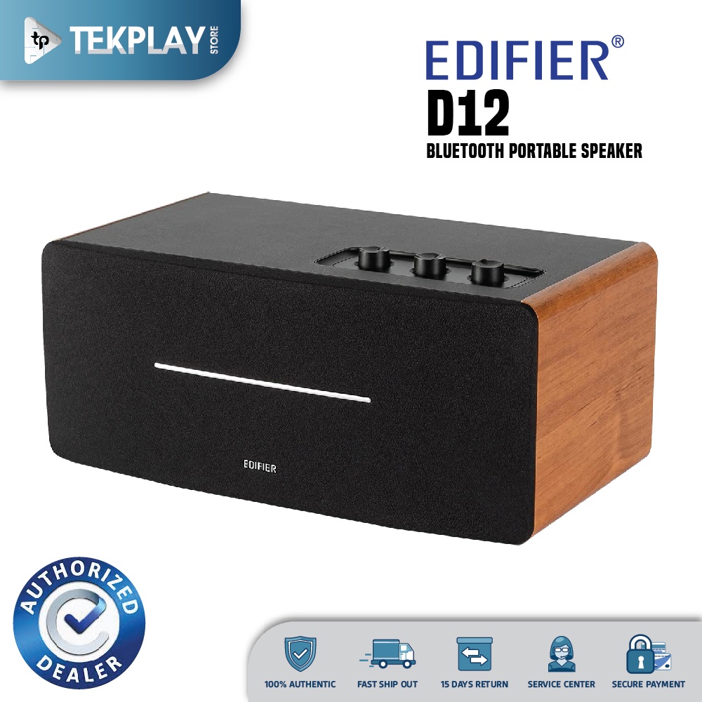 Edifier D12 Bluetooth Speakers Subwoofer Stereo Wooden White Shopee