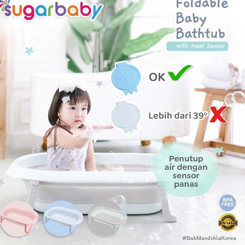 Zglwm Sugar Baby Foldable Baby Bathtub With Heat sensor type F76 & F79