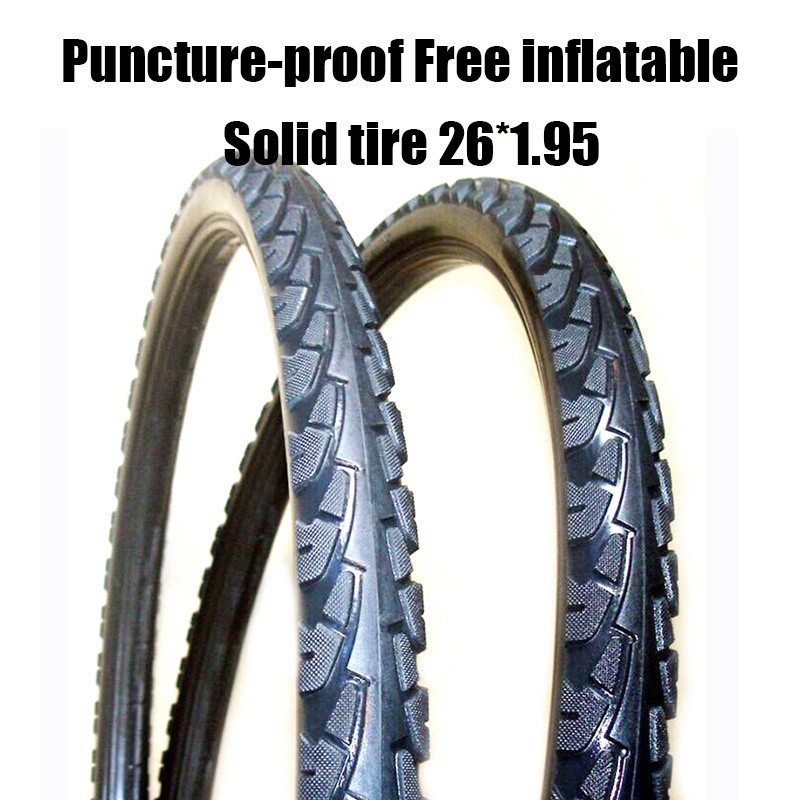 Bike Solid Tire 26 1.95 MTB Mountain Bicycle Tubeless Tyre Wheel Puncture proof Free inflatable 26er